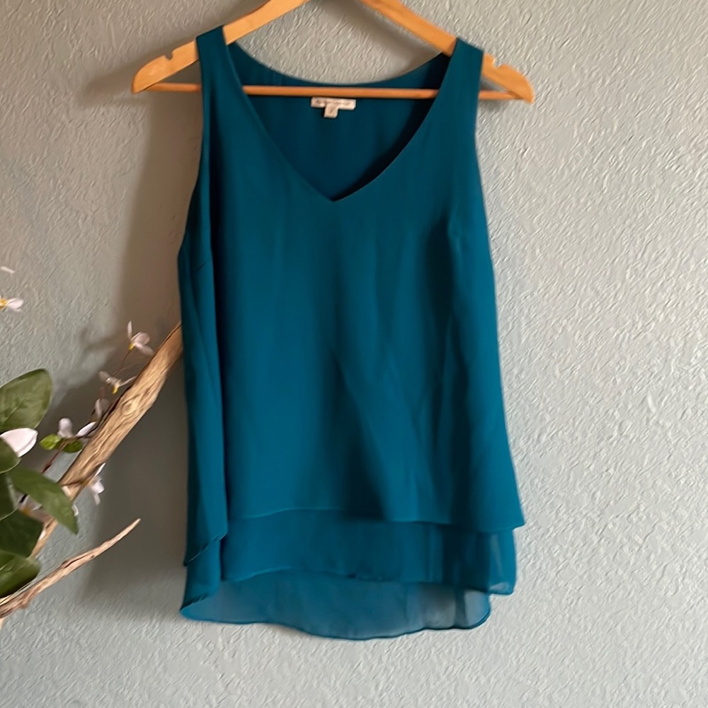 Teal womens work tank